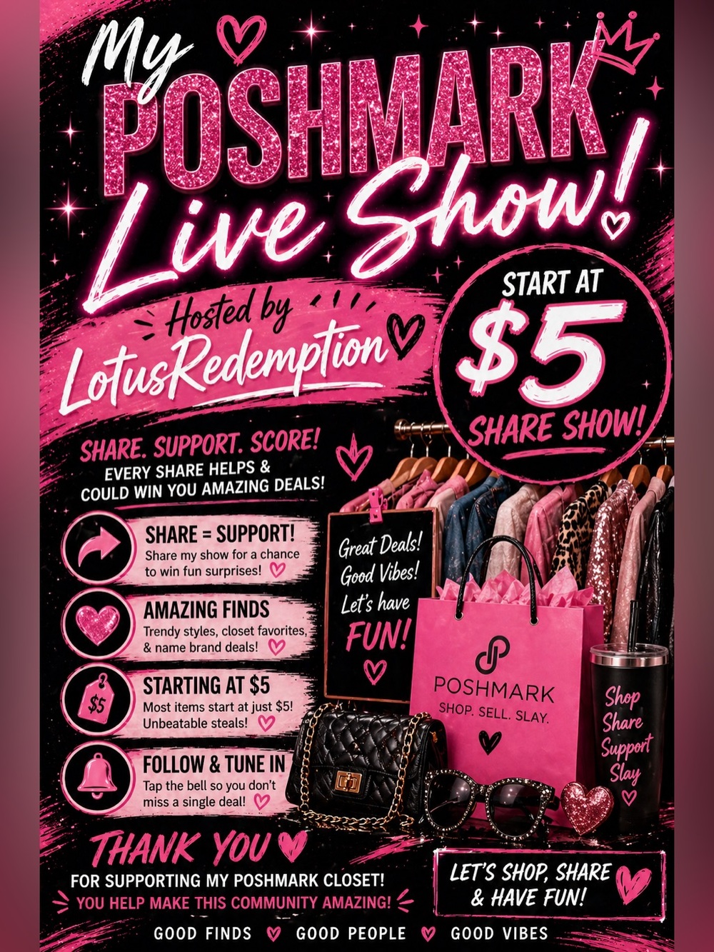 $5 Start Live Show Flyer